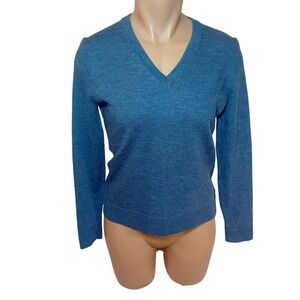 Vintage Lord & Taylor Extra Fine Merino Wool V Neck Sweater Quiet Luxury XL READ